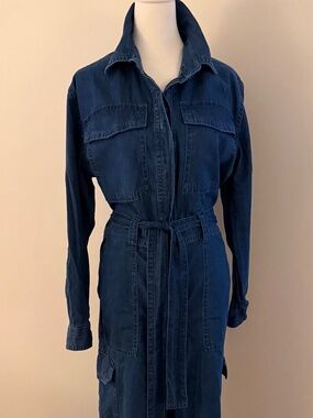 Jean Jumpsuit with belt, Wide leg Banana Republic
